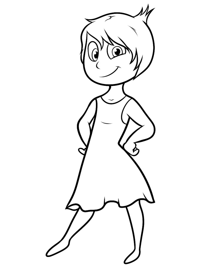 Free Joy Inside Out Coloring Page