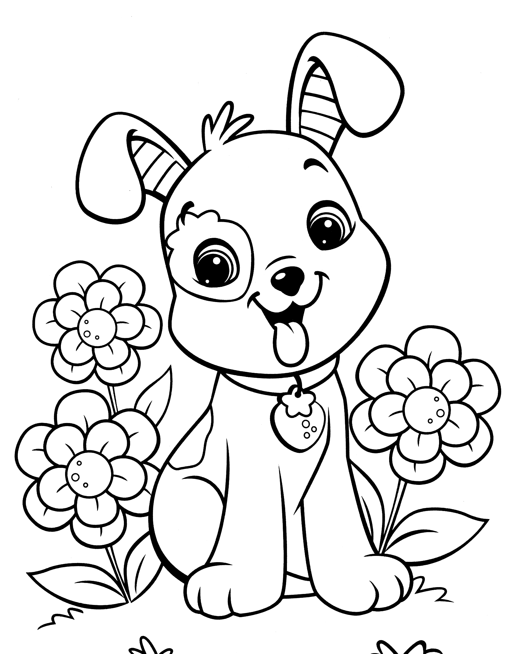 images of dog coloring pages for kids - photo #10