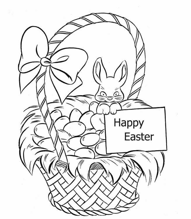 coloring pages easter baskets