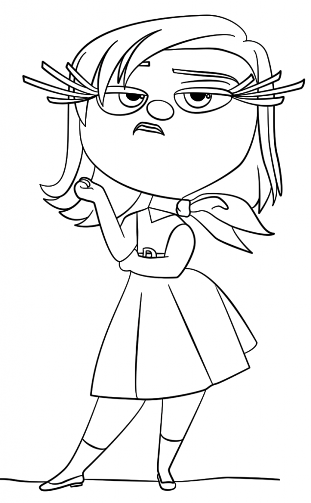 Inside Out Coloring Page - Disgust