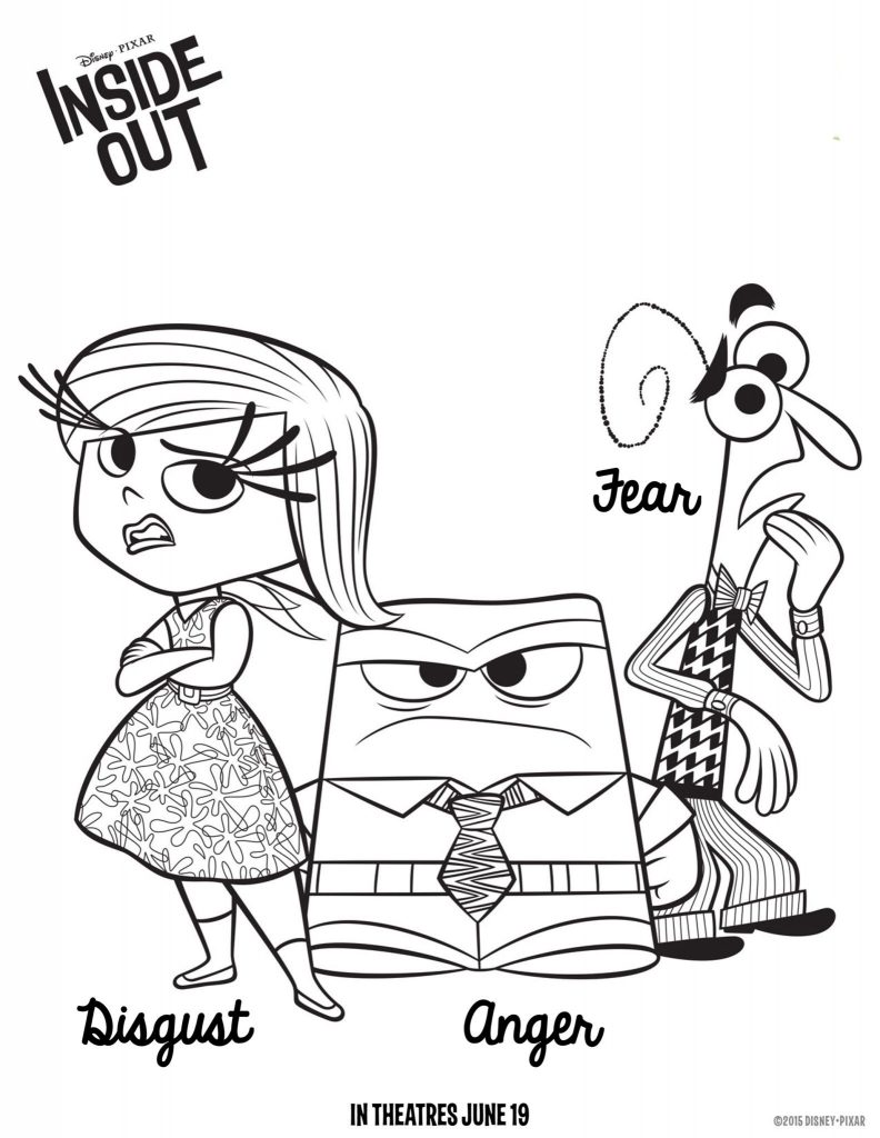 Inside Out Coloring Pages