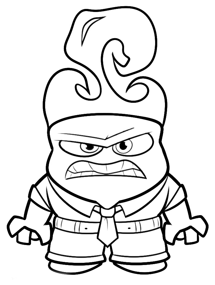 Inside Out Coloring Pages - Anger