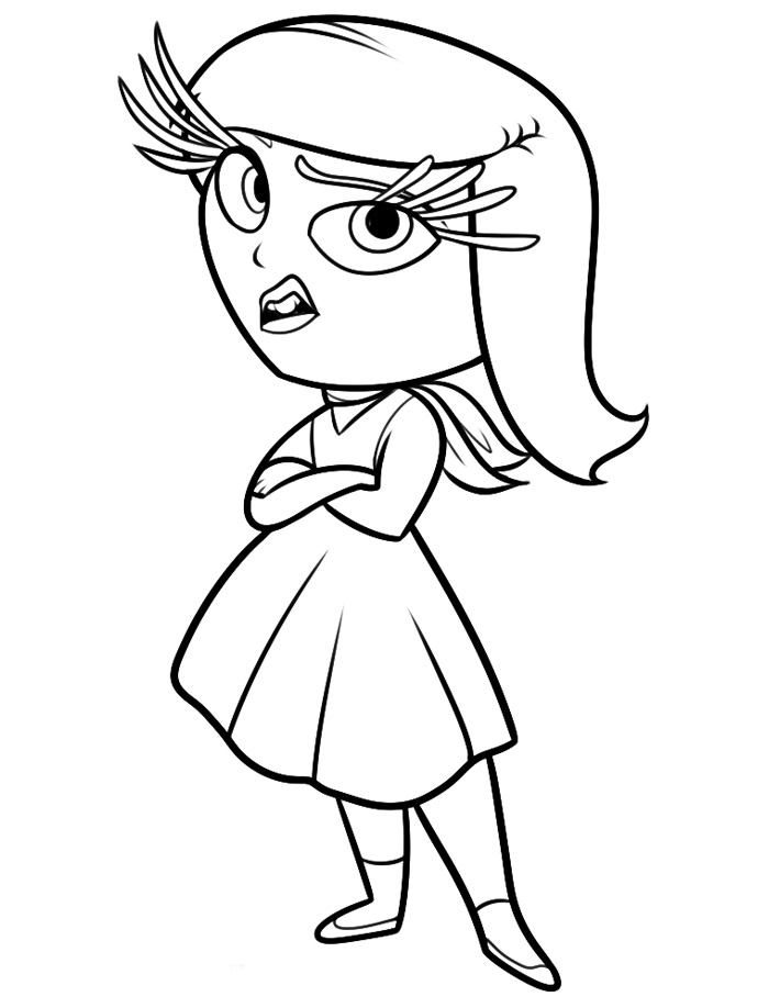 Inside Out Coloring Pages - Disgust