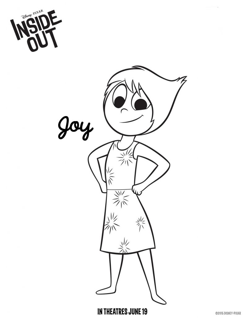Inside Out Coloring Pages - Joy
