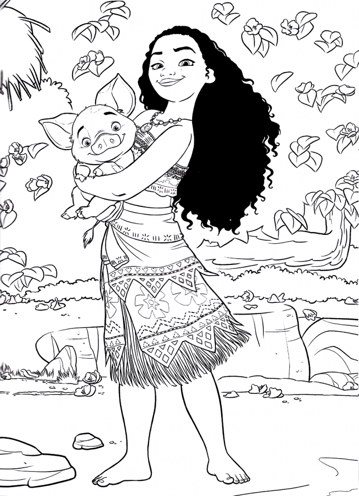 Moana Coloring Page