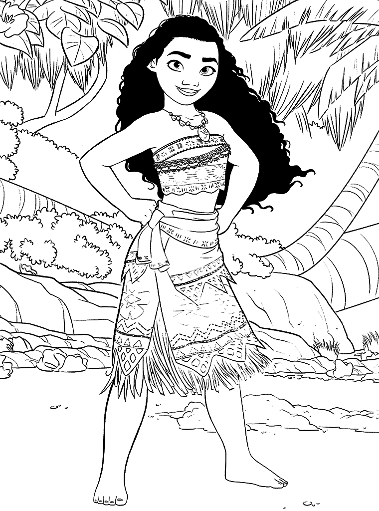 Moana Coloring Pages for Kids