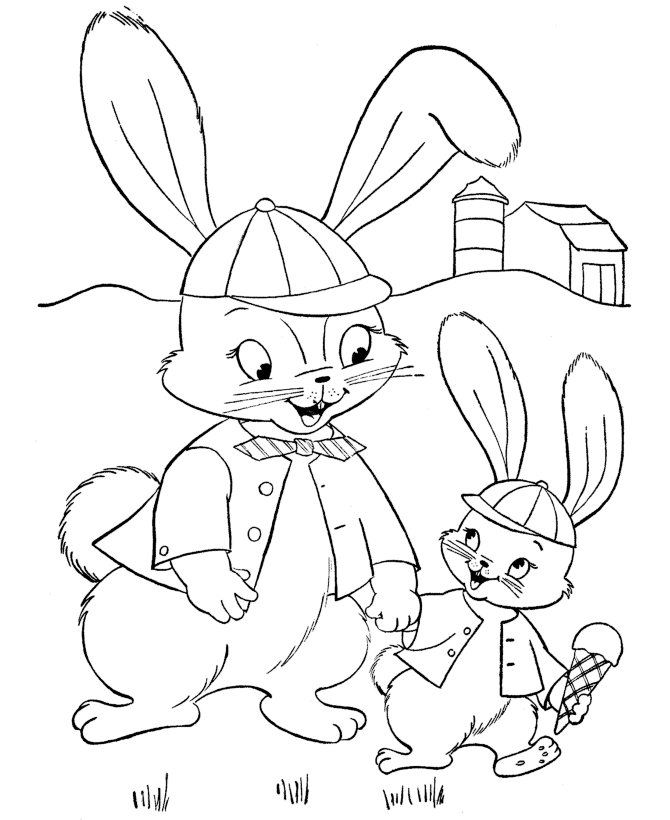 Print Free Bunny Coloring Page