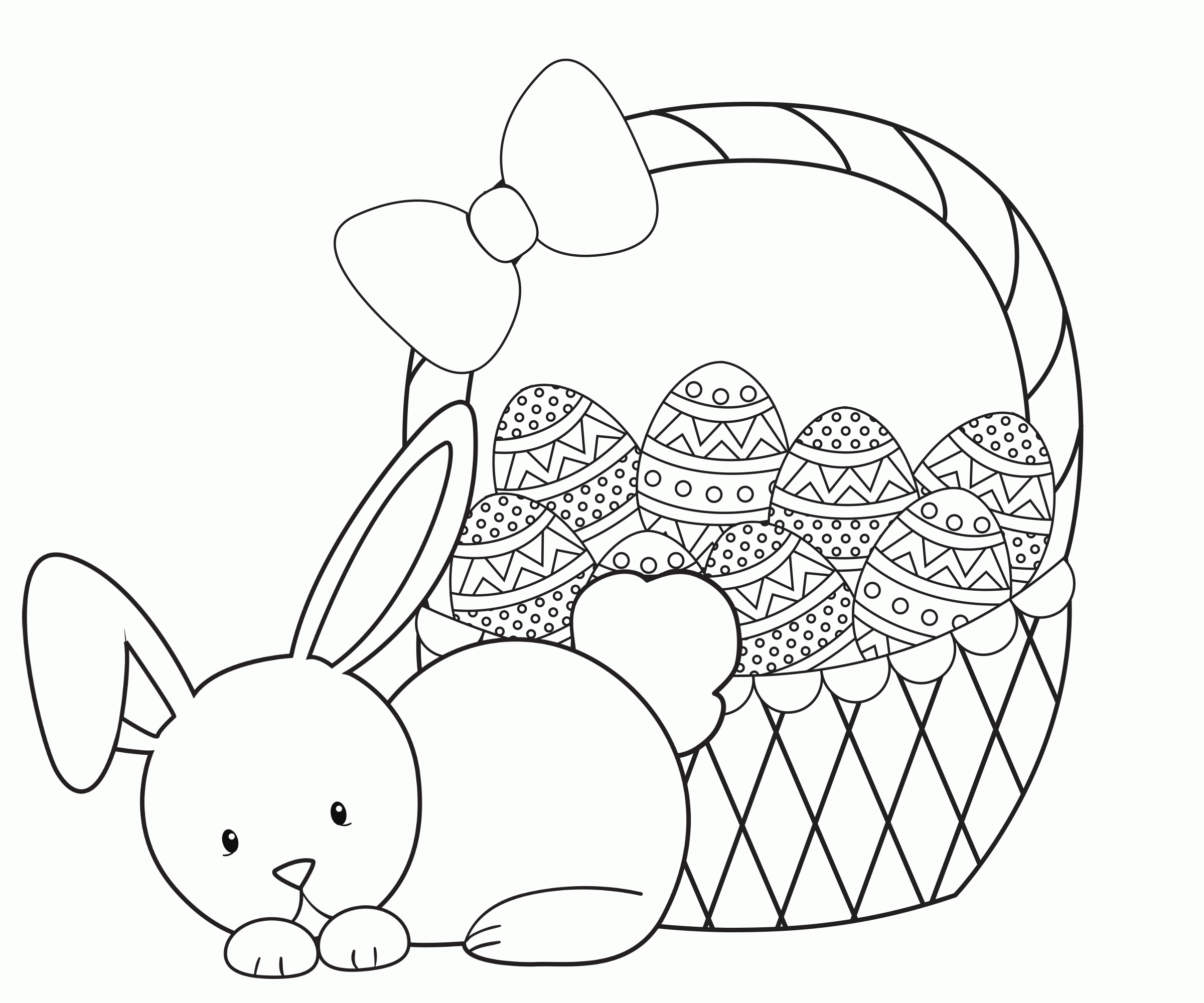 Easter Basket Coloring Page 2