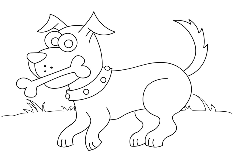 Puppy with bone Puppy Coloring Pages