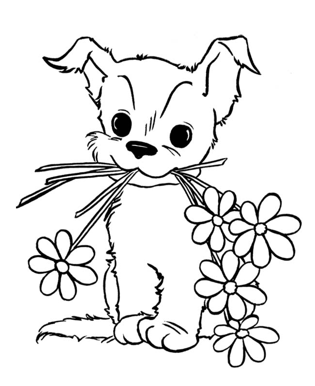 puppy coloring pages