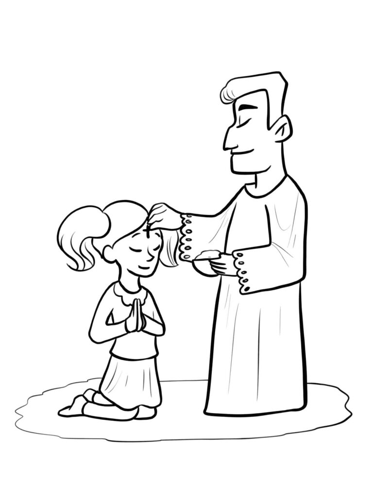 Receiving Ashes Coloring Page