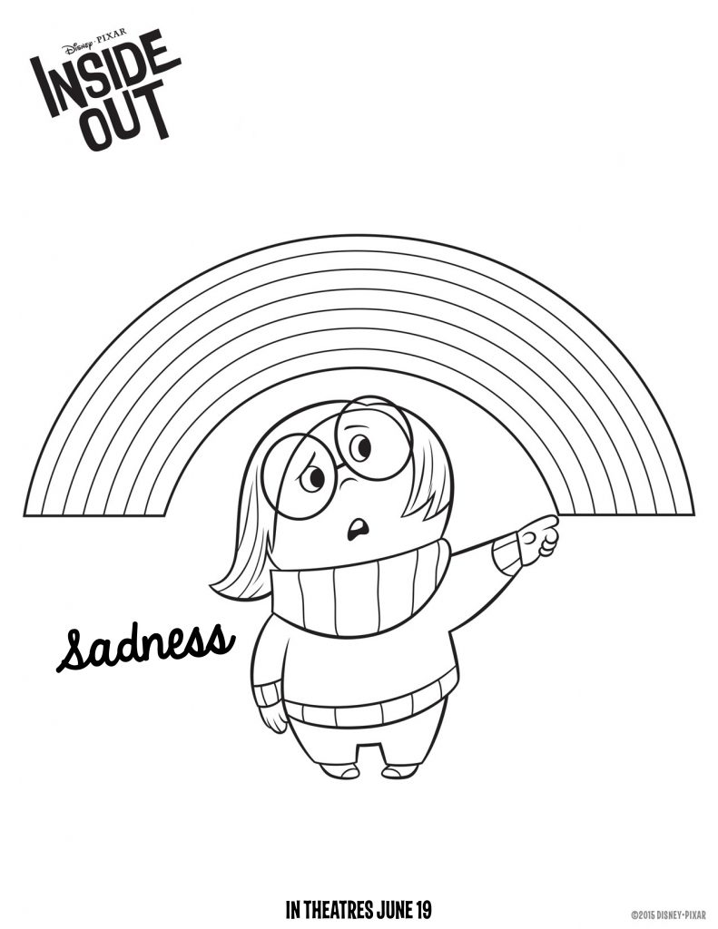 Sadness Inside Out Coloring Page