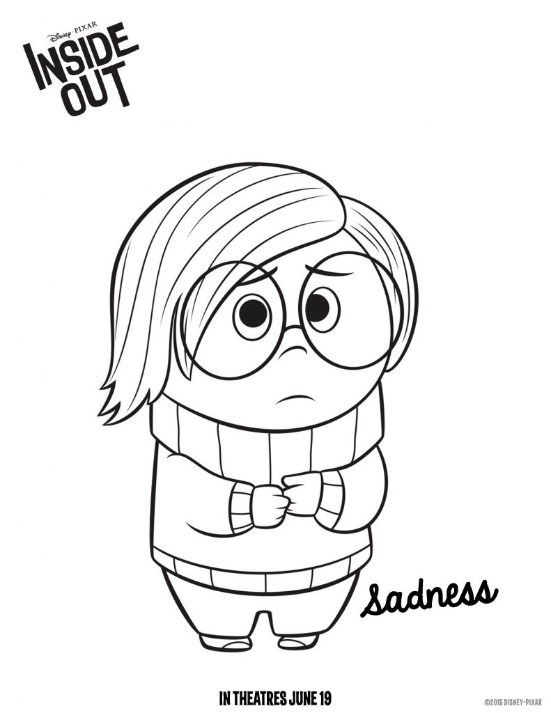 Sadness Inside Out Coloring Pages