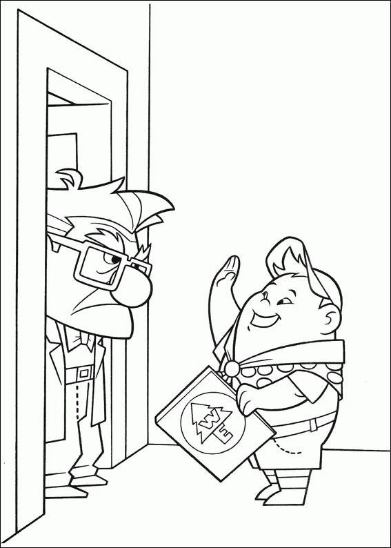 Up Coloring Pages Carl and Russell