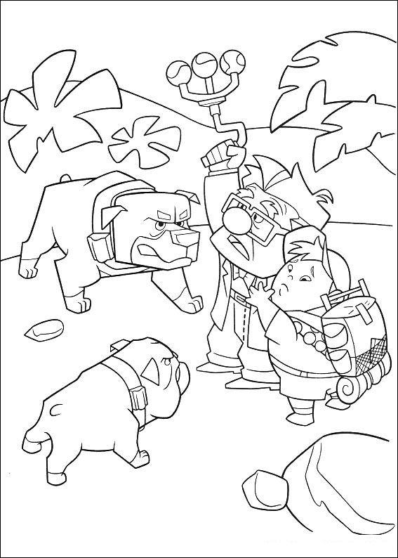 Up Coloring Pages dogs