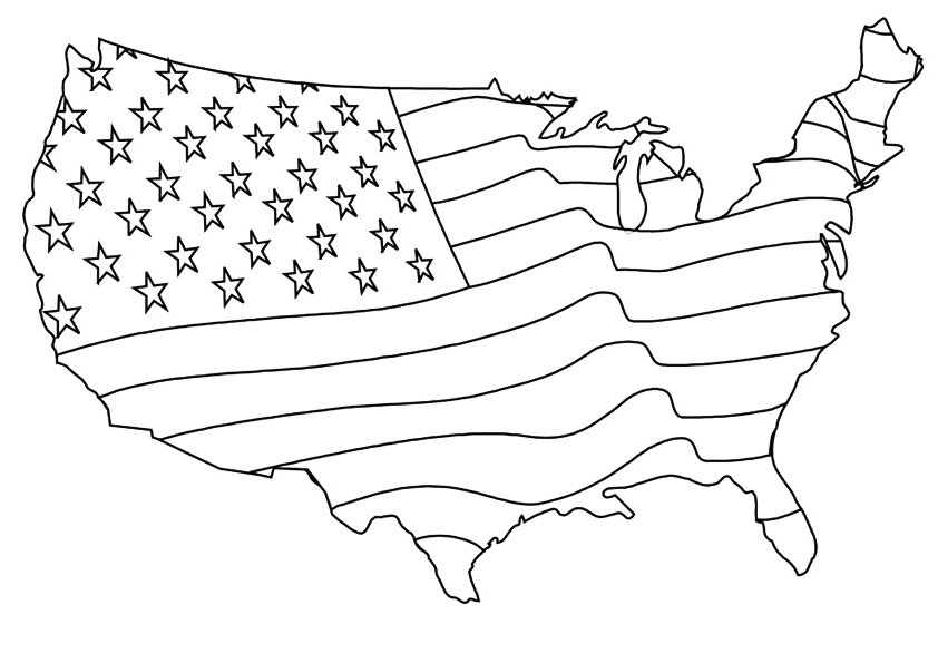 America Memorial Day Coloring Page