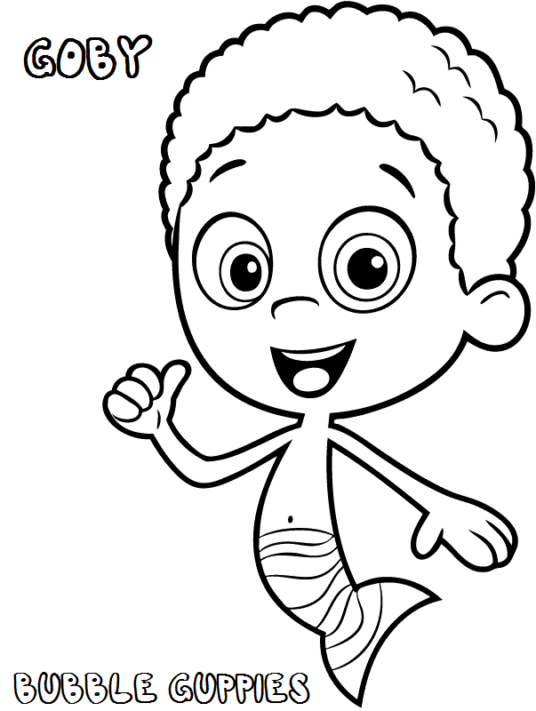 Bubble Guppies Coloring Page - Goby