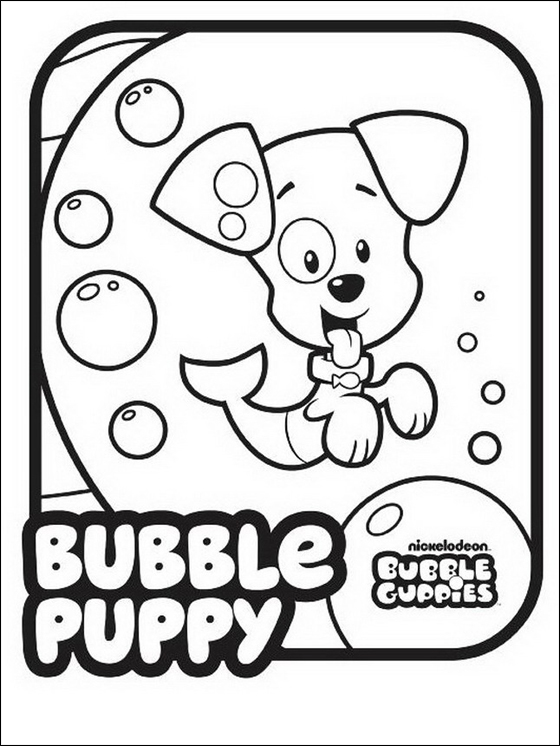 Bubble Guppies Coloring Pages - Bubble Puppy