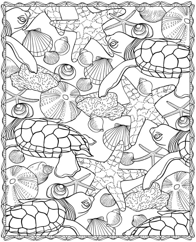 Complex Turtle Coloring Page