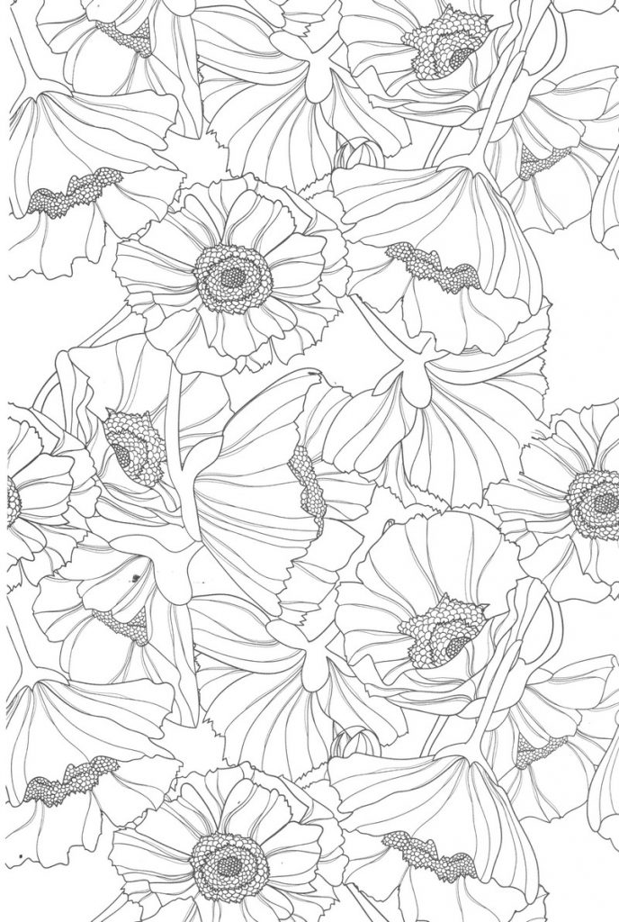 Flowers Coloring Pages for Teens