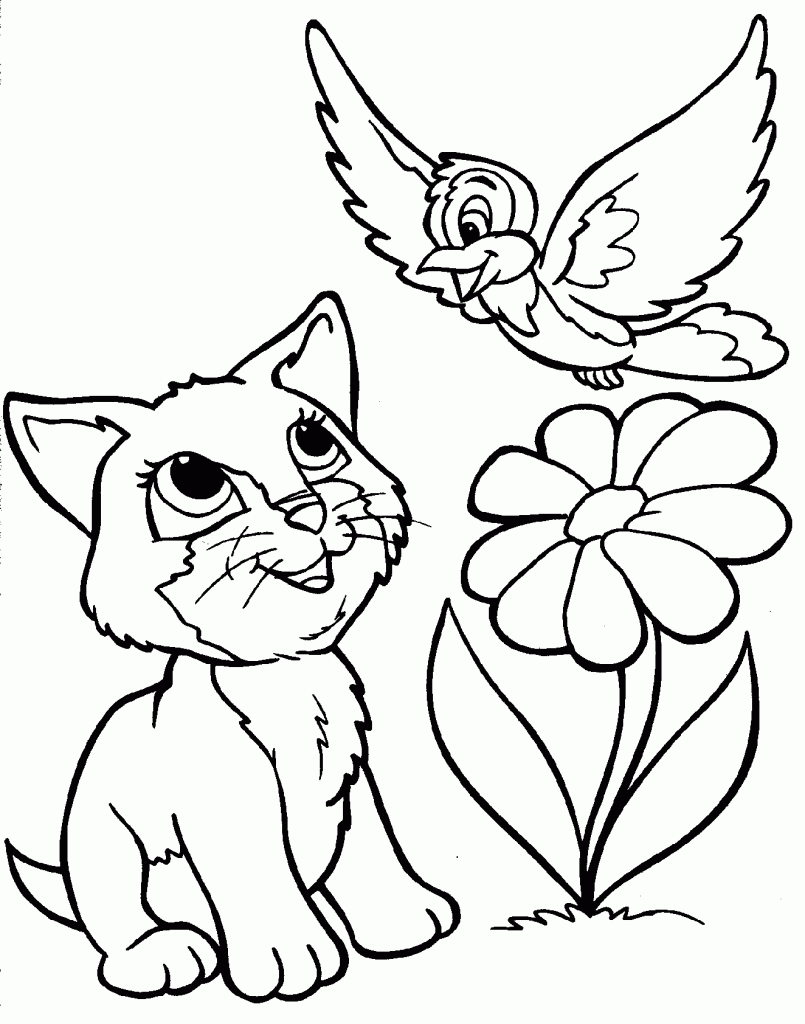 Free Kitten Coloring Pages