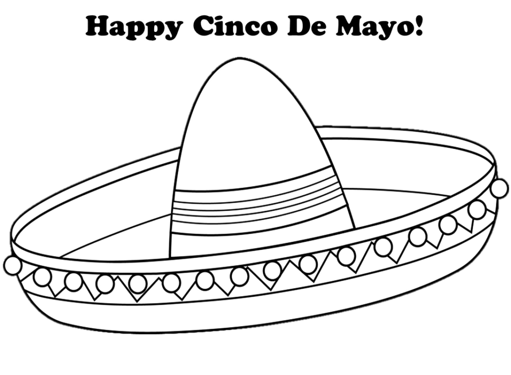 Happy Cinco De Mayo Coloring Page