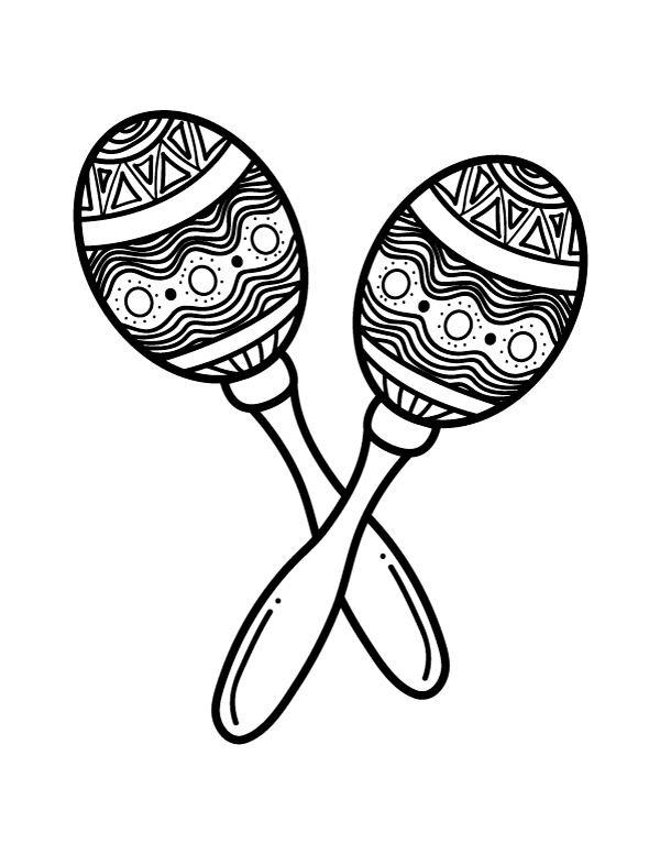 Maracas Coloring Page