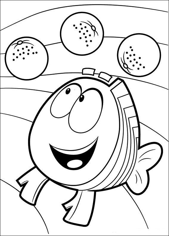 Slipper pink Free Printable Bubble Guppies Coloring Pages