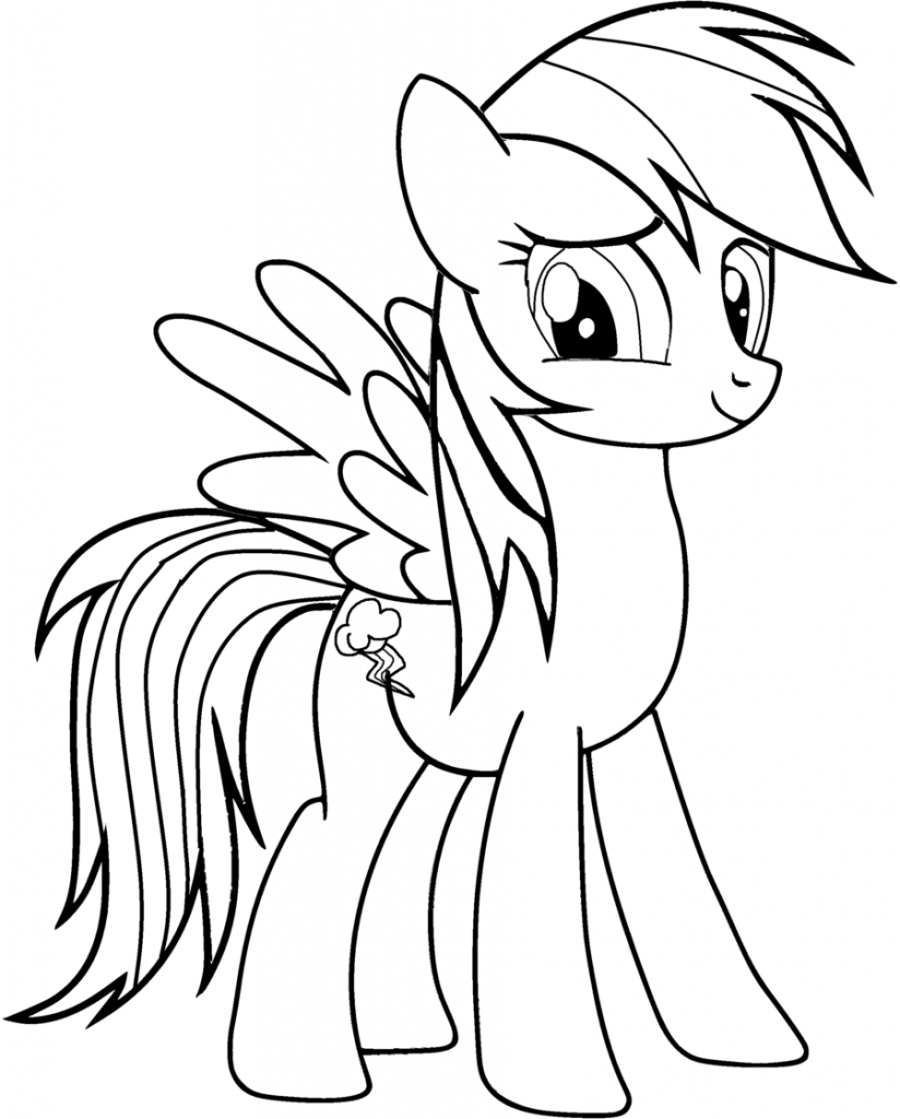 Rainbow Dash Coloring Pages 9