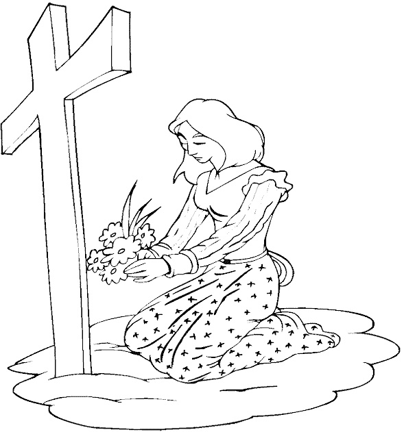 Woman Memorial Day Coloring Page