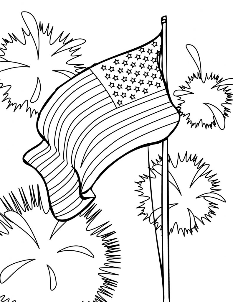 4th of July Coloring Pages American Flag