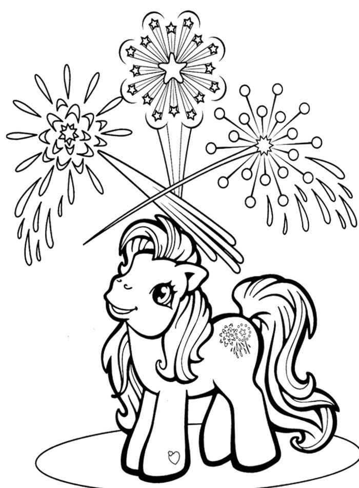 4th of July Coloring Pages My Little Pony