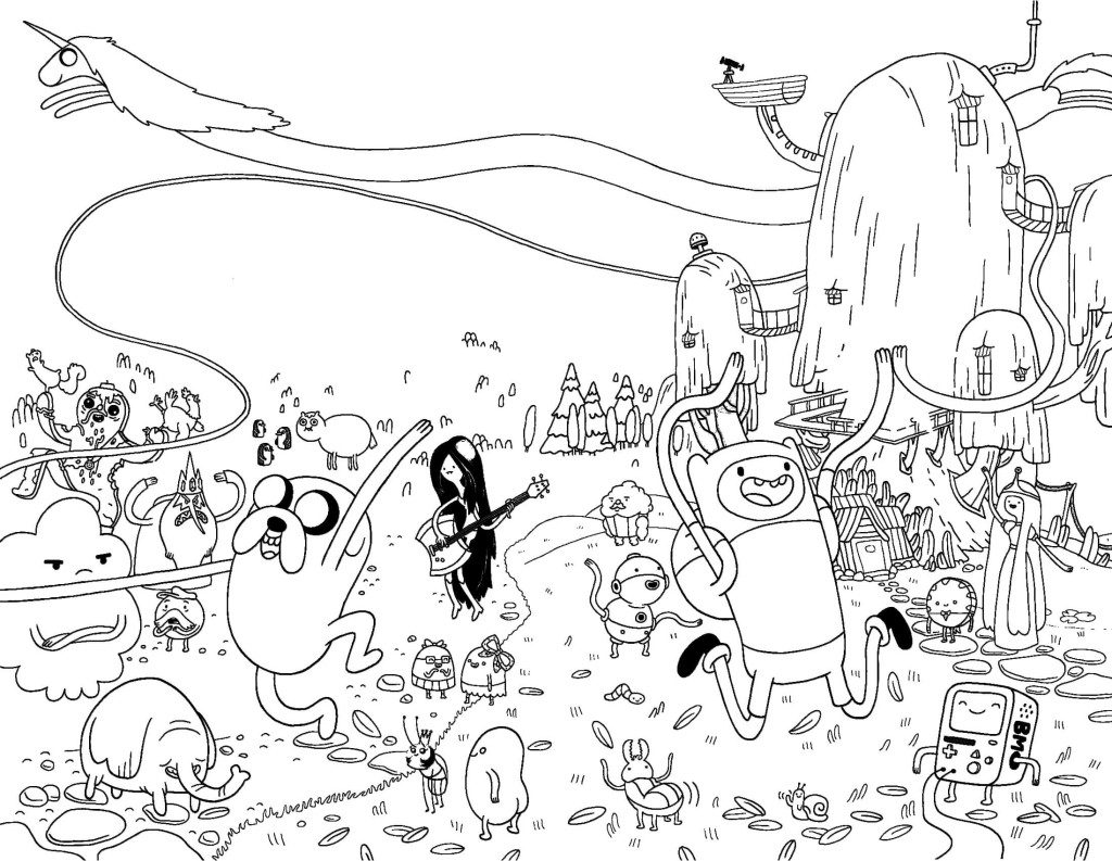 Adventure Time Coloring Pages Finn and Jake Long Fistbump