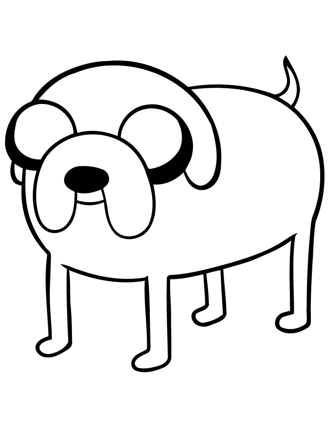 Adventure Time Coloring Pages Jake the Dog