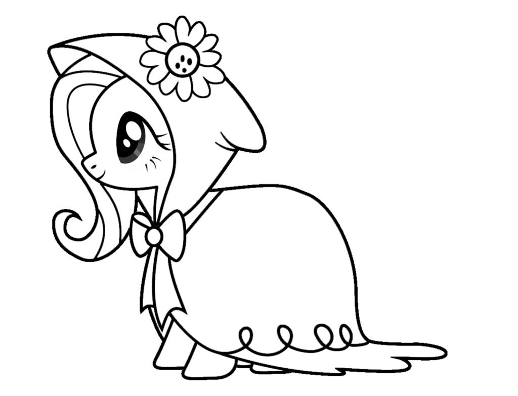 Download and Print Fluttershy Coloring Pages