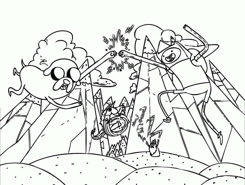 Finn and Jake Adventure Time Coloring Pages