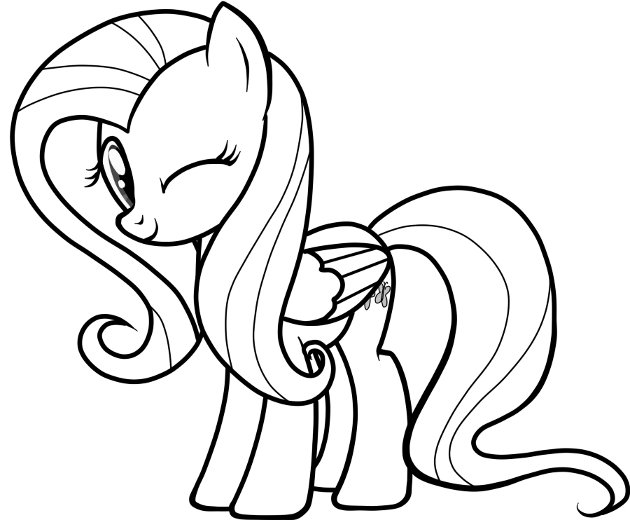 fluttershy coloring pages