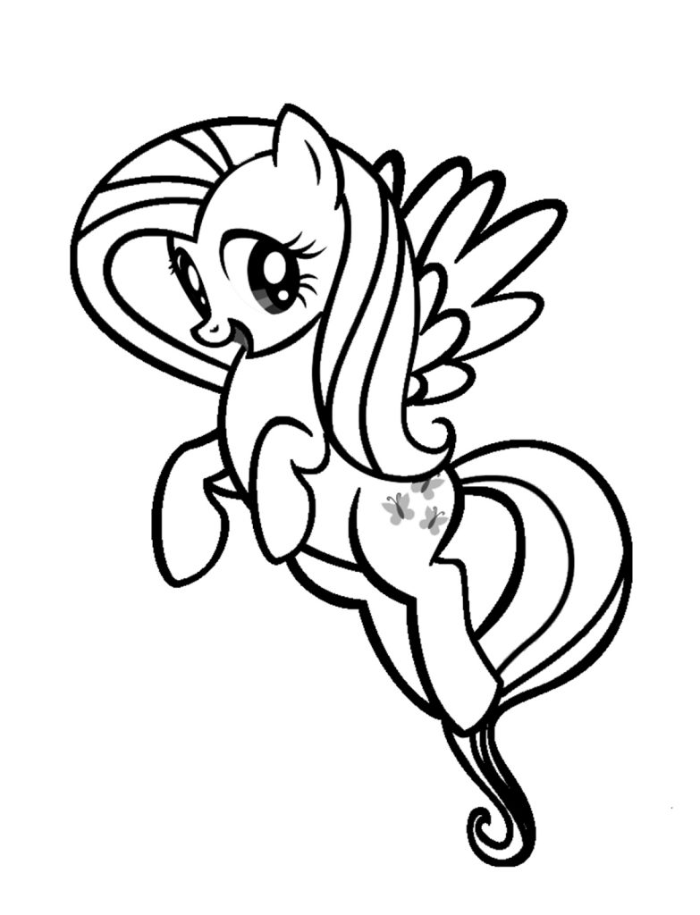 Fluttershy Coloring Pages Free