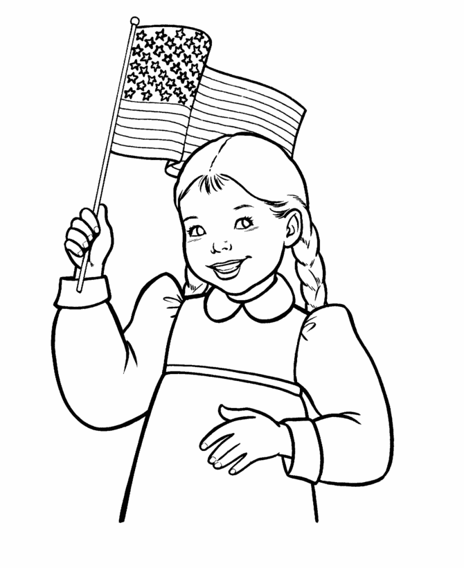 Free 4th of July Coloring Pages American Flag