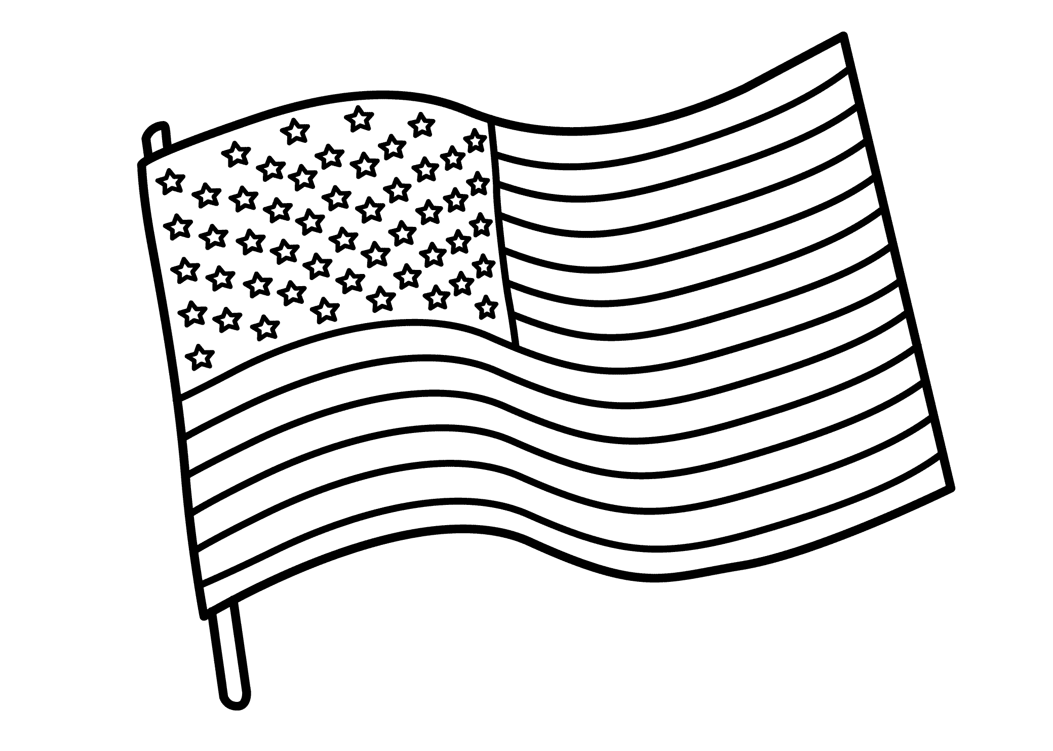 Free Printable American Flag Coloring Page