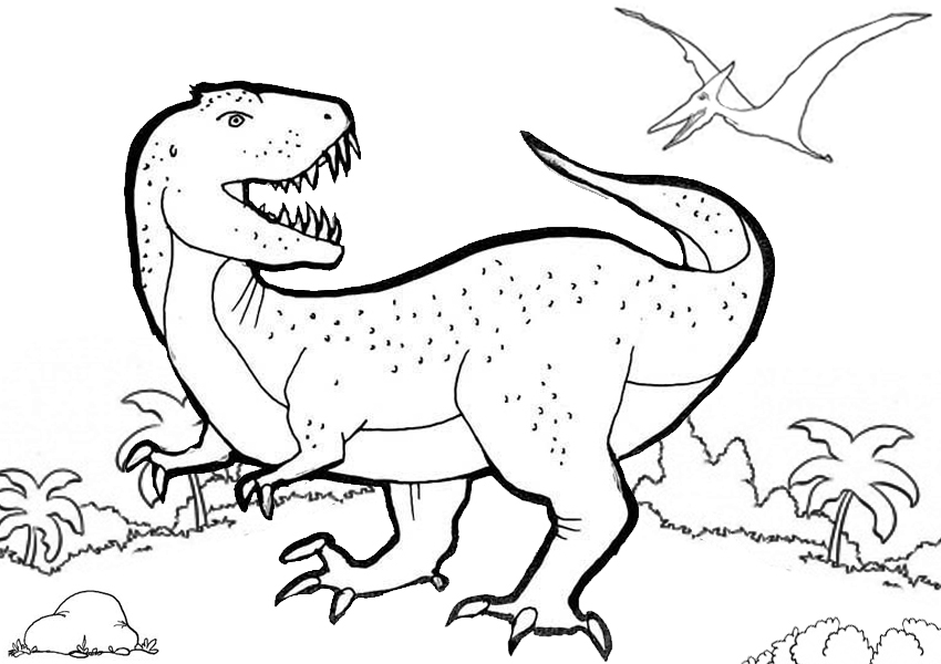Free TRex Coloring Pages