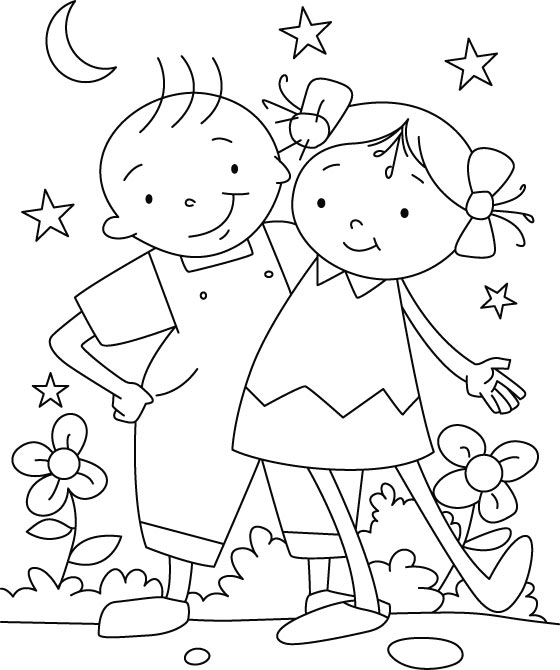  Friendship Coloring Pages For Kids 4