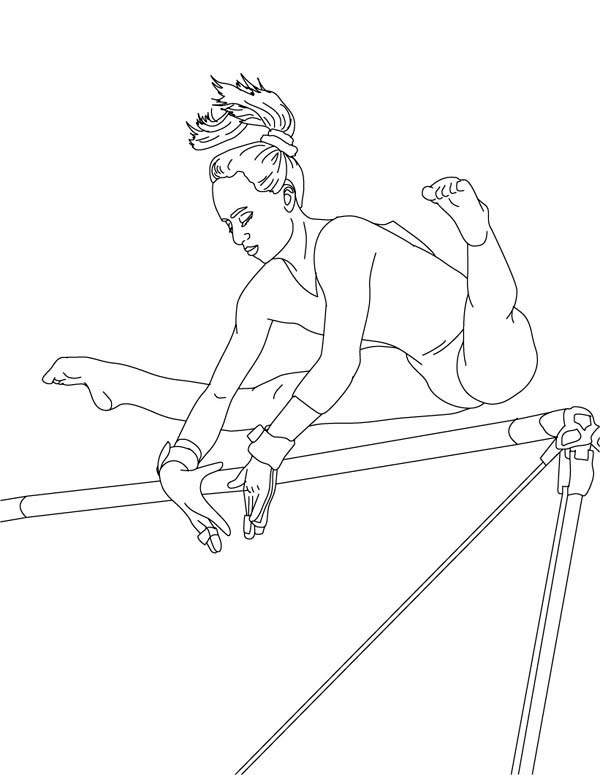 Gymnastics Printable Coloring Pages