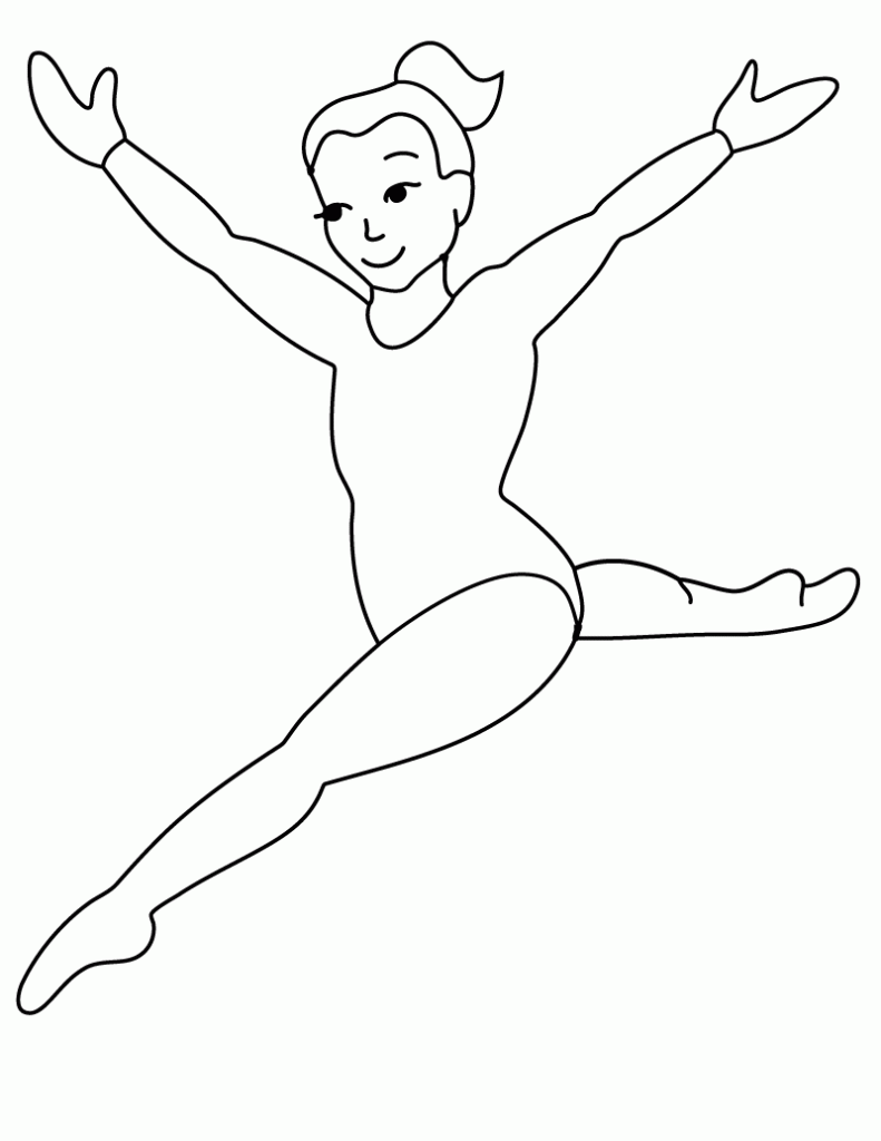 Gymnastics Coloring Pages - Leap
