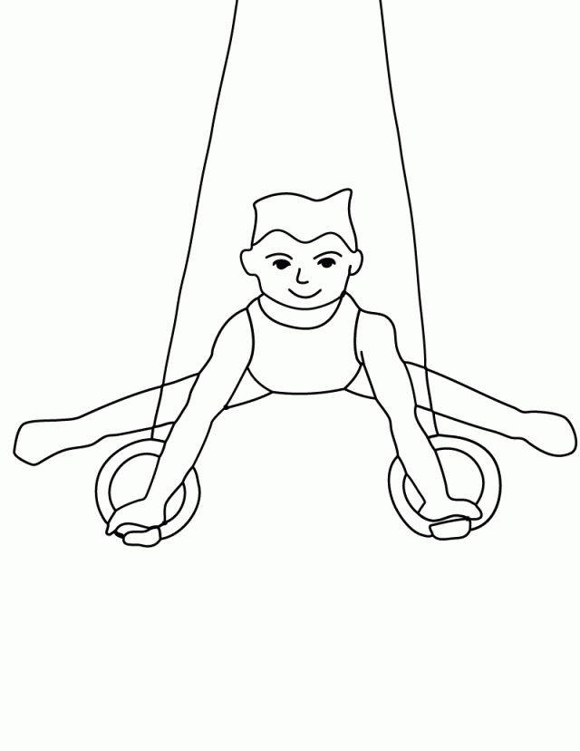 Mens Gymnastics Coloring Pages Rings