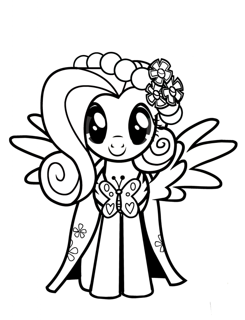 My Little Pony Fluttershy Coloring Page