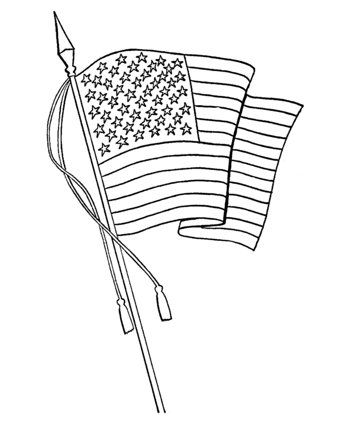 Print Free American Flag Coloring Pages