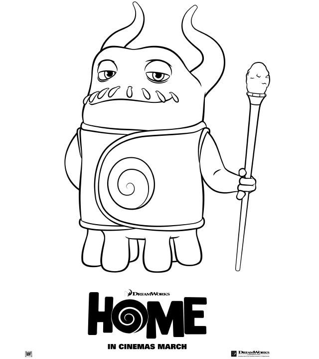 Home The Movie Coloring Pages