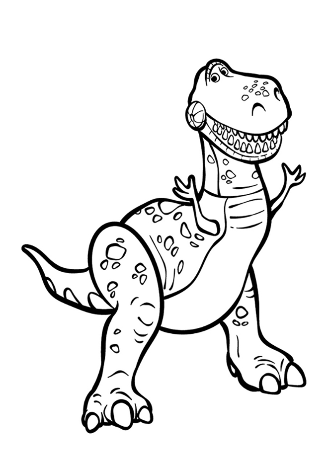 Toy Story Rex Coloring Page