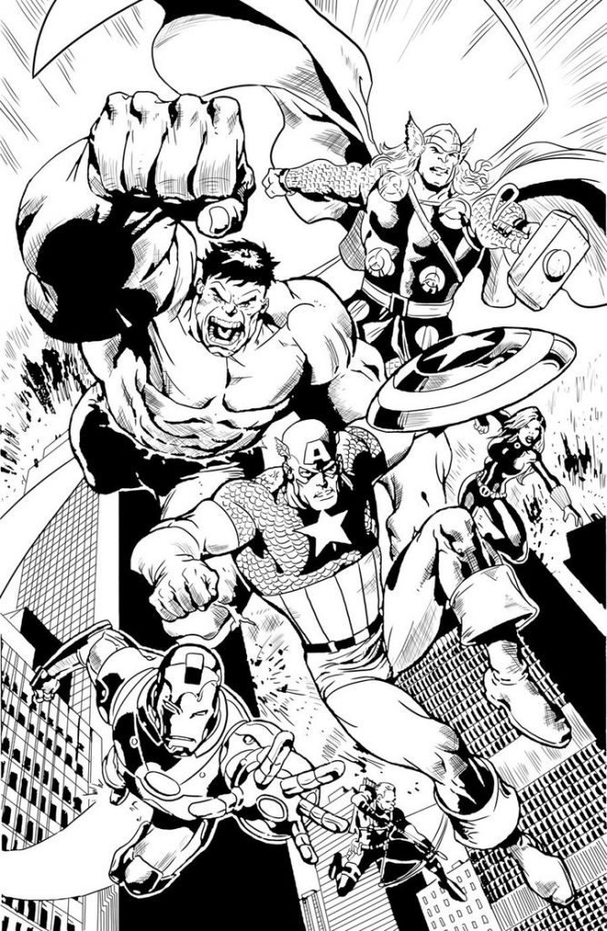 Avenger Heroes Coloring Page